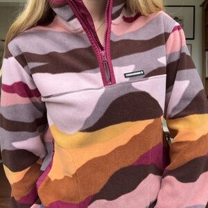 Converse Counter Climate Polar Fleece Abstract Half-zip Popover Jacket